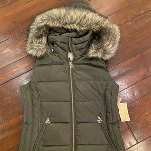 Michael Kors Puffer Vest with Detachable Hood